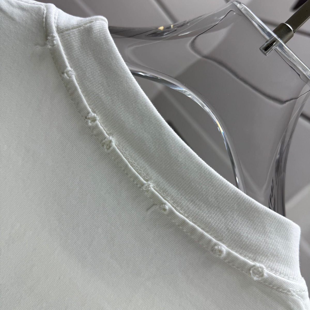 Acne Studios Small Bow‑Graphic Distressed‑Trim Crew‑Neck Short‑Sleeve T‑Shirt