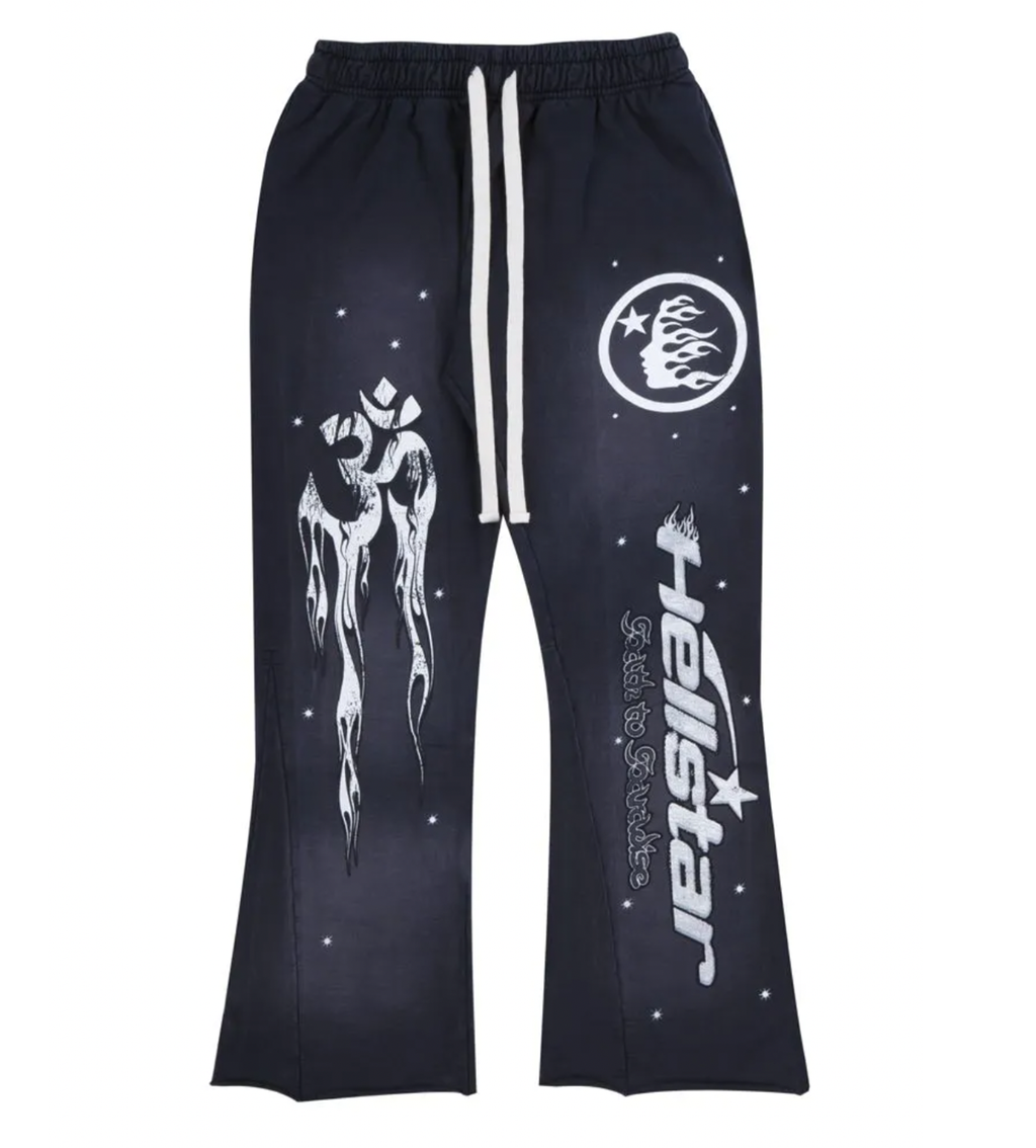 Hellstar Studios Racer Flare Sweatpants Black